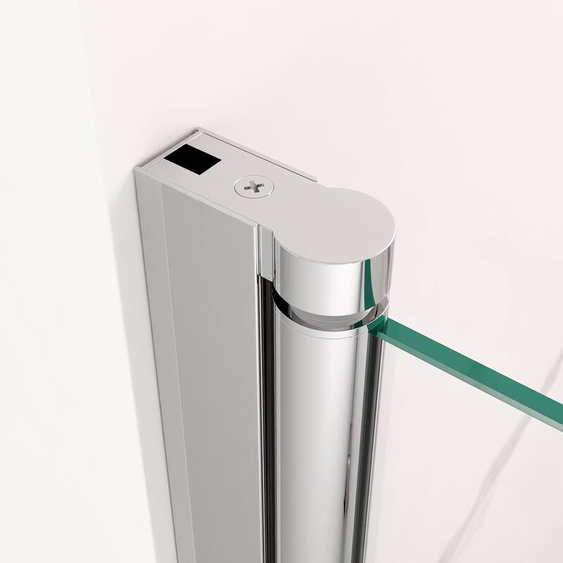 24" W x 72" H Semi-Frameless Circular Pivot Shower Door With 1/4" (6mm) Thick SGCC Tempered Glass