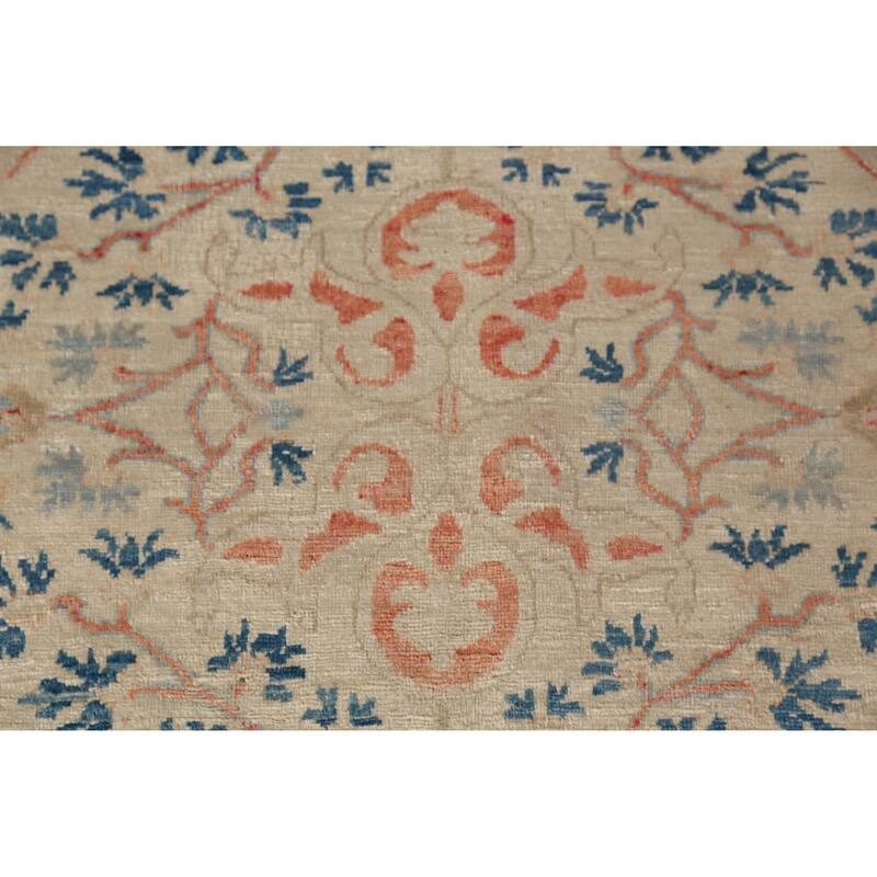 Vegetable Dye Ziegler Oriental Area Rug Hand-Knotted Wool Carpet - 8'11"x 11'10"