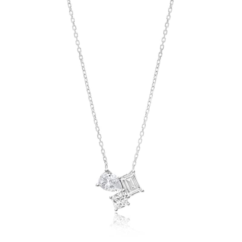 SHYMI Three Stone Necklace - Silver