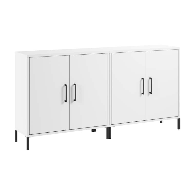 Essence Low Storage Cabinet with Doors - Set of 2 by Bush Furniture