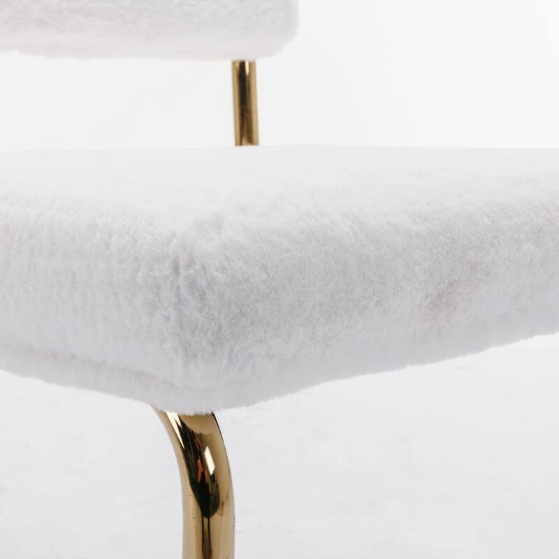 Set of 2 Modern Upholstered Accent Armless Tufted Dining Chairs