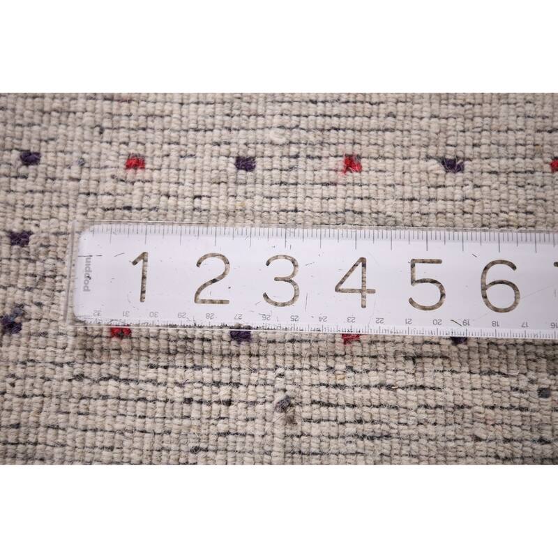 Tribal Animals Gabbeh Oriental Area Rug Hand-Knotted Wool Carpet - 3'11"x 5'10"