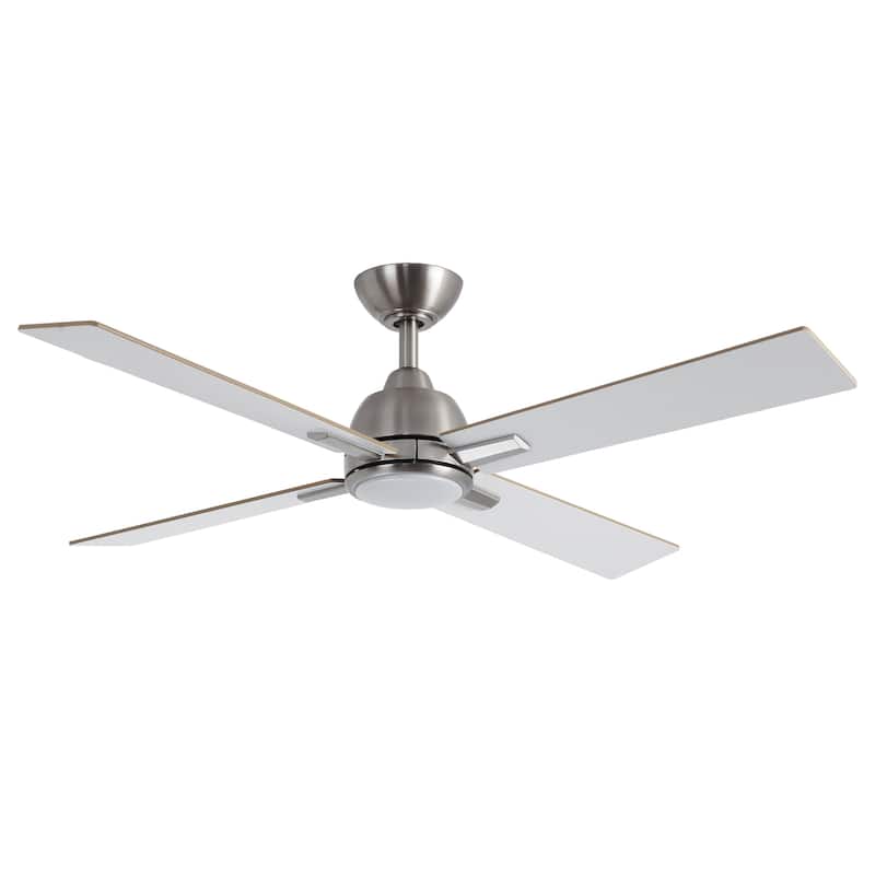 48-inch Gold Plywood Modern Dimmable Ceiling Fan with Light and Remote