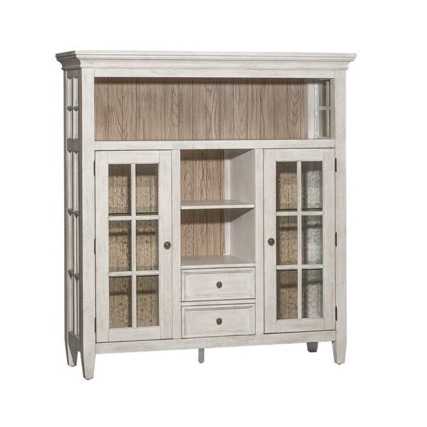 Shop Heartland Antique White Two Glass Doors Display Cabinet