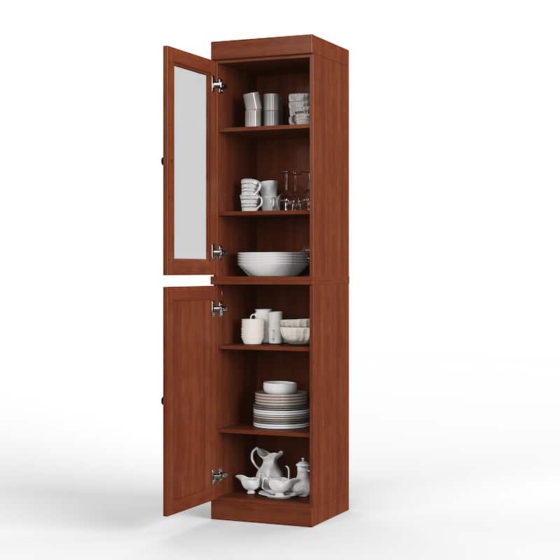 100% Solid Wood 16.5" Kitchen Pantry Cabinet with Doors by Palace Imports