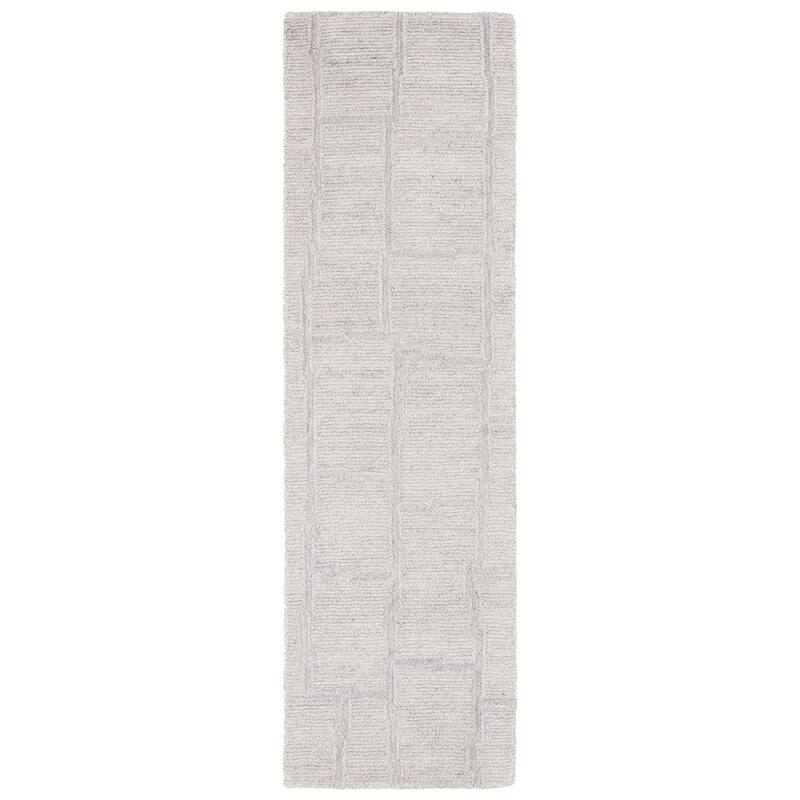 SAFAVIEH Handmade Renewal Shaylee Modern & Contemporary Rug - 2'3" x 8' Runner - Light Grey