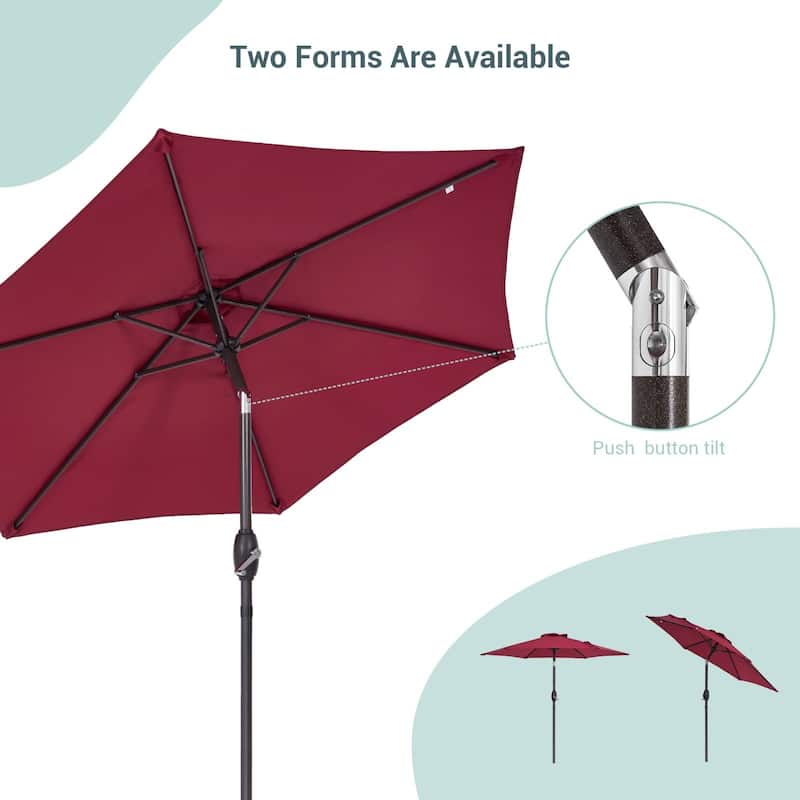 Bonosuki 7.5Ft Patio Market Umbrella Weather-Resistant Table Umbrella