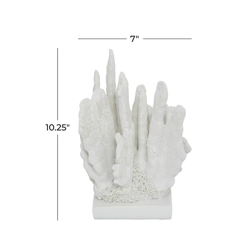 Polystone Coral Decorative Sculpture - Blue or White - Roche River Decor