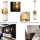 preview thumbnail 11 of 13, Luxmira Modern Luxury Glam Gold Large Bathroom Sconce with Art Glass for Hallway