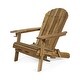 preview thumbnail 2 of 8, Rustic Design Foldable Outdoor Acacia Wood Adirondack Chair