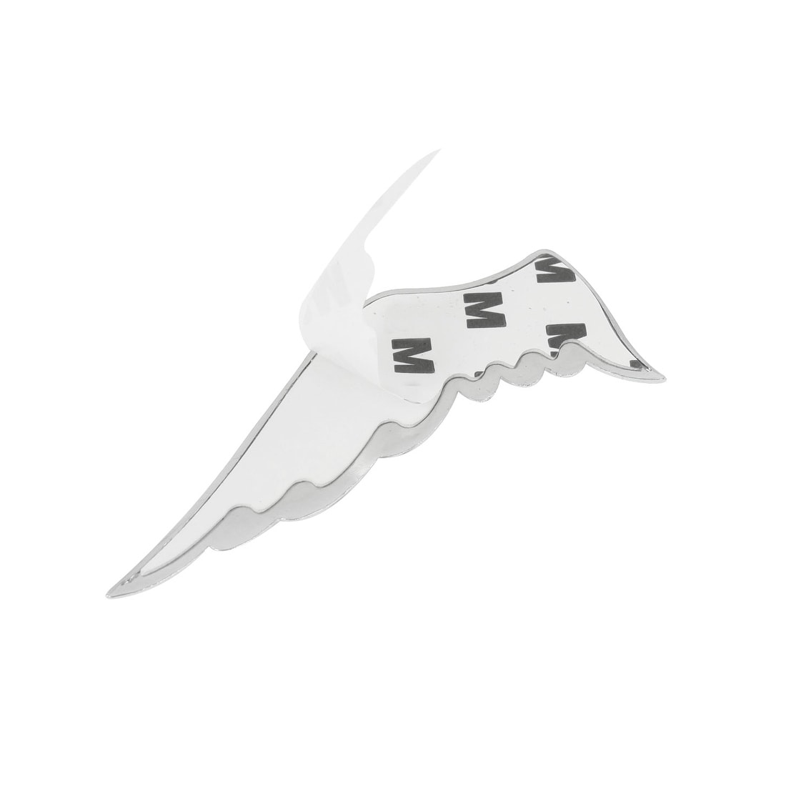 Shop Unique Bargains Pair Silver Tone Metal Wings Shaped Decal Sticker For Car Vehicle Overstock 18413065
