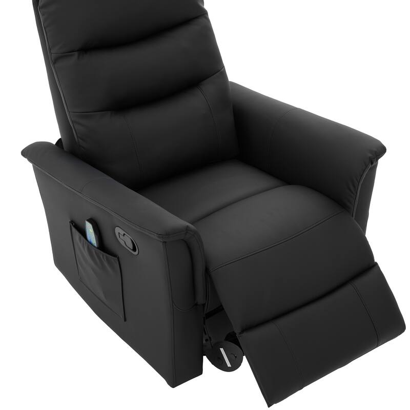 Manual Recliner Chair Rocking and Swivel Recliner Massage Recliner with 8-Point Massage Function and Adjustable Backrest