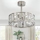 preview thumbnail 3 of 13, 20-In Nickel Caged Ceiling Fan with Light Remote(5-Blade)