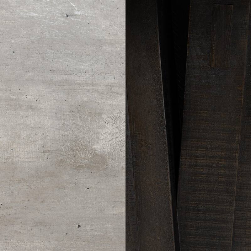 Classic Home Simone 94" Reclaimed Pine Wood Dining Table in Antique Gray