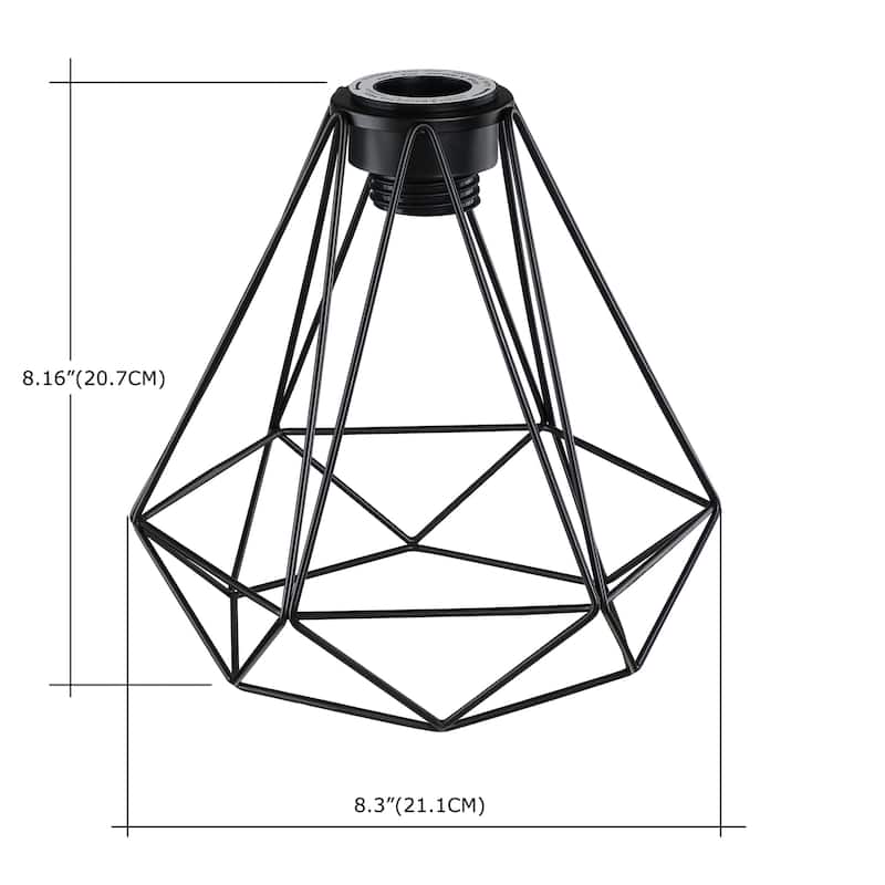 2.25 in. Lip Fitter Metal Wire Cage Pendant Lamp Shade