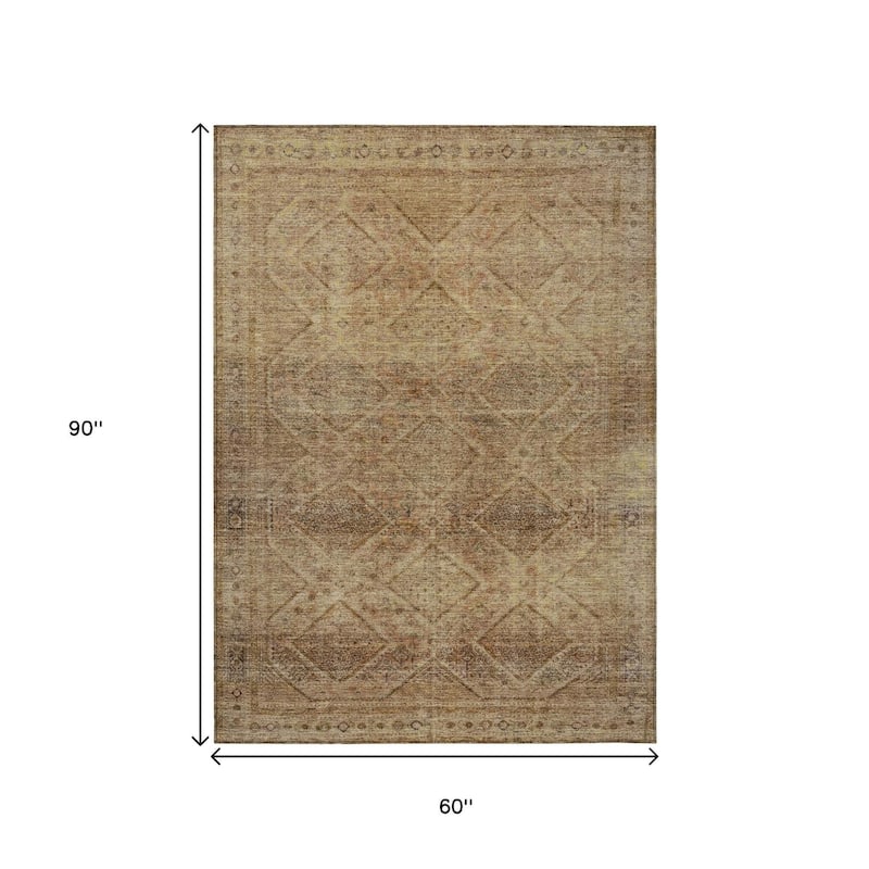 HomeRoots Geometric Transitional Rectangle Outdoor Rug