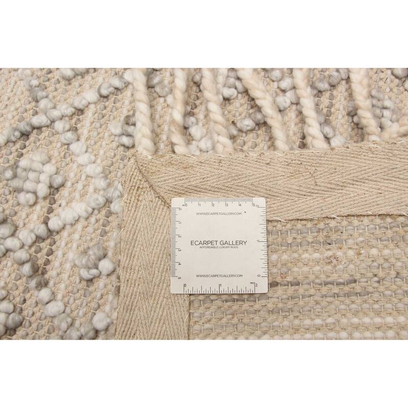 ECARPETGALLERY Braid weave Sienna Tan Wool Rug - 4'11 x 8'1