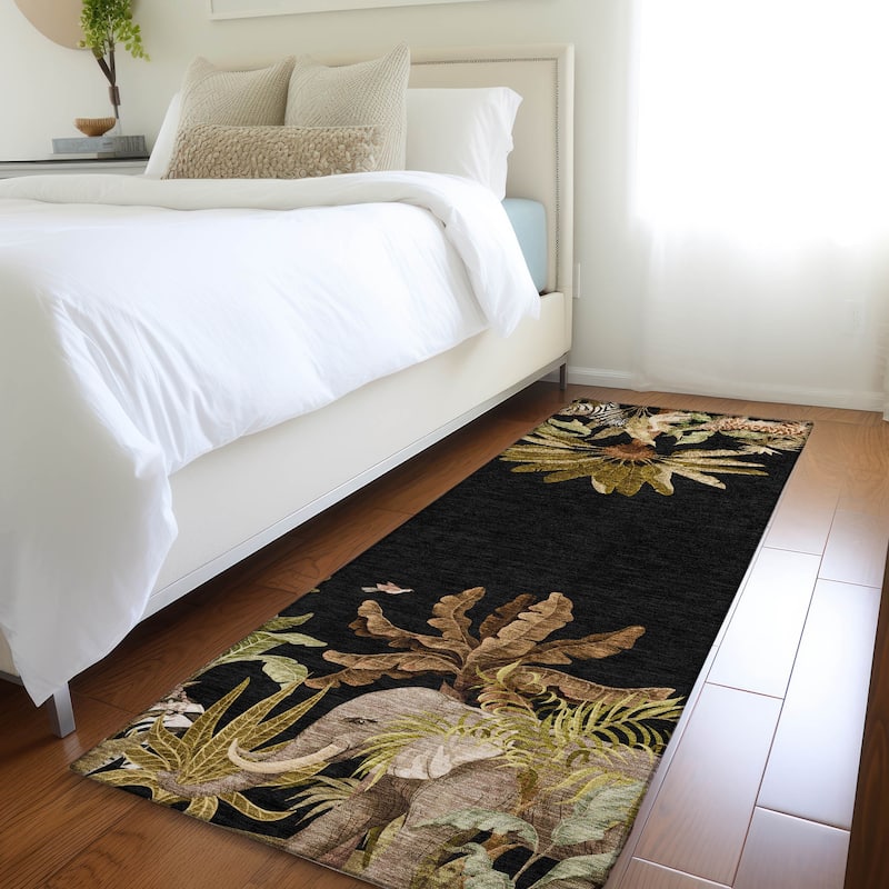 Premium Washable Super Soft Floral Safari Jungle Mayfield Rug - Multi - 2' 3" x 7' 6" - Runner