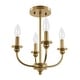 preview thumbnail 2 of 2, Hunter Southcrest 4 Light Flush Mount Ceiling Light - Entry, Bathroom, Hallway - Candle, Farmhouse, Transitional
