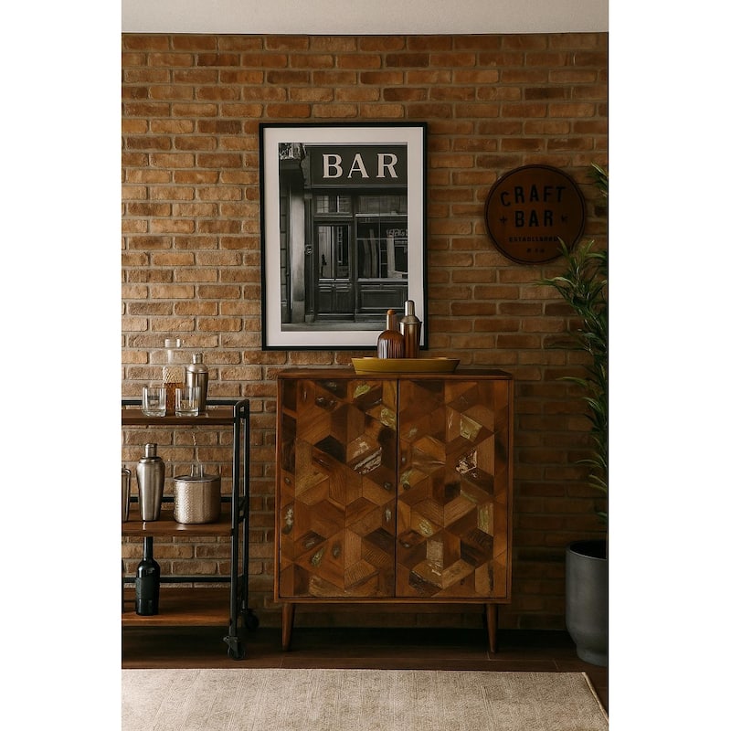 Chevron 2 Door Accent Cabinet