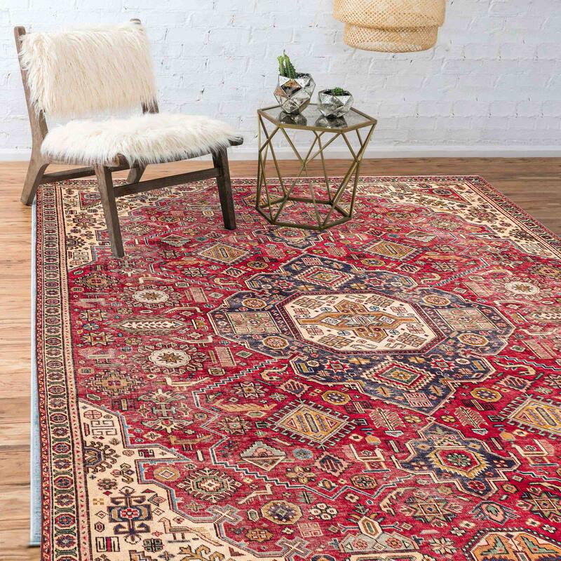 ECARPETGALLERY Hand-knotted Antalya Vintage Red Wool Rug - 7'8 x 10'10