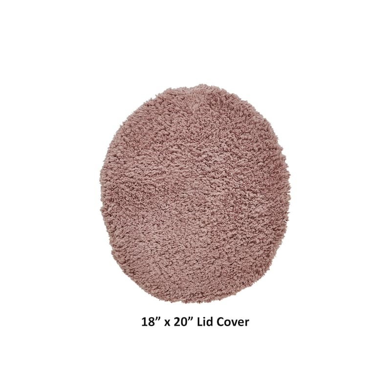 Better Trends 18 x 20 Toilet Lid Cover 100% Cotton Tufted Water Absorbent Machine Washable Lux Collection