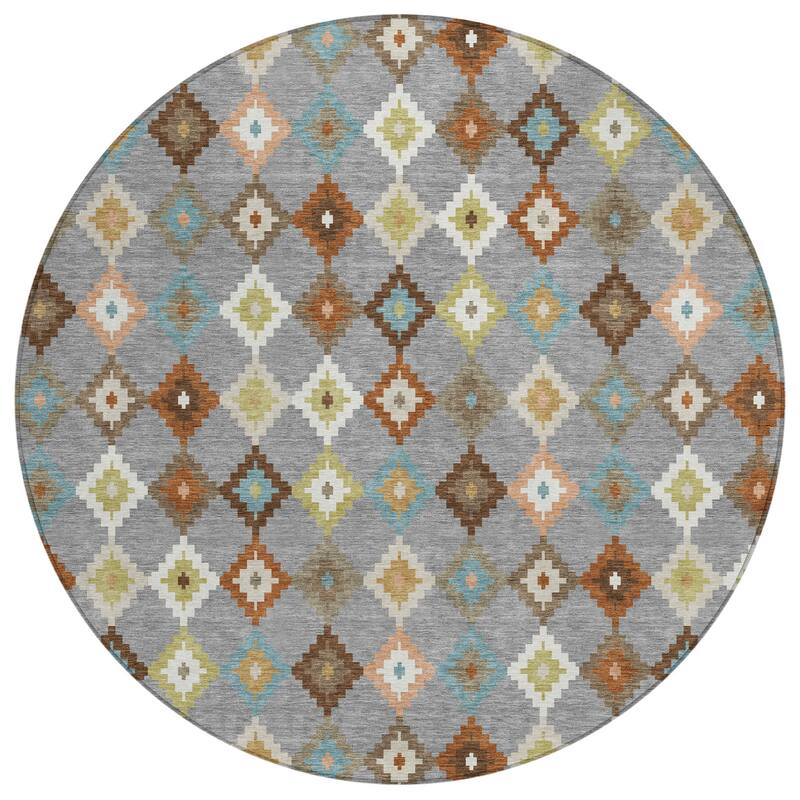 Machine Washable Indoor/ Outdoor Global Ahmet Chantille Rug