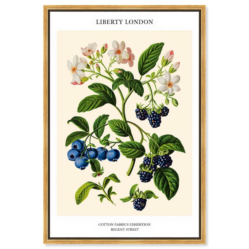 Berries and Blooms II Canvas by Art Remedy - Gold - 16" x 24"