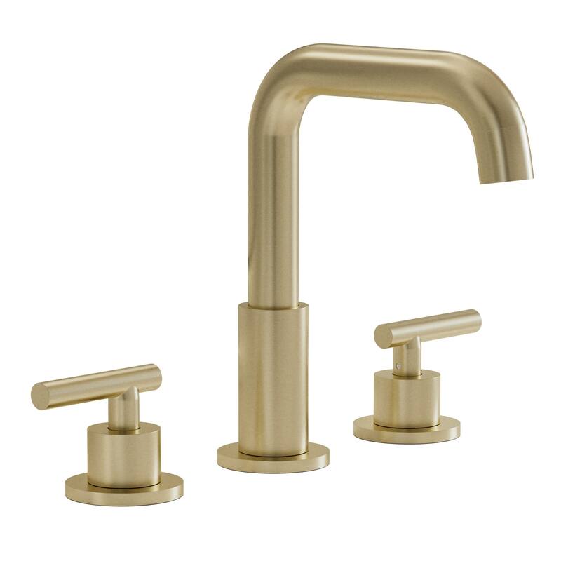 Modland 3-Hole Bathroom Faucet with 360-degree Swivel Spout, CUPC Certified & Leak-Proof, Luxury Brushed Gold
