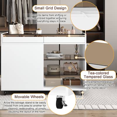 Storage Island Vanity Dresser Cabinet Sideboards Buffet Tableware Cabinet
