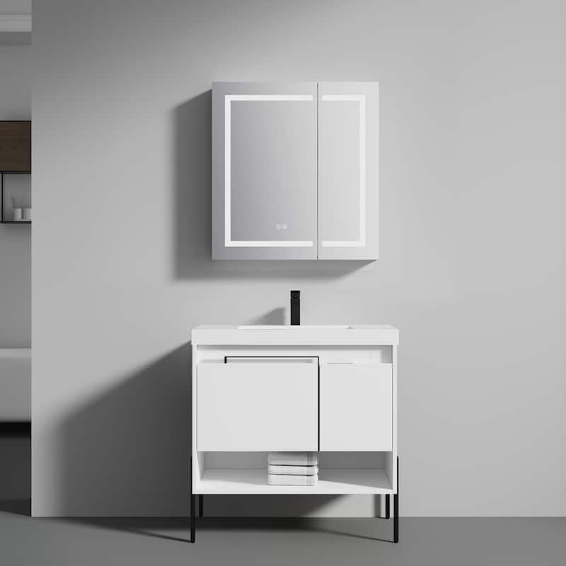 Blossom Turin 36 Inch Freestanding Bathroom Vanity with Acrylic Sink
