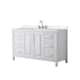 Option White / White Quartz Top / Polished Chrome