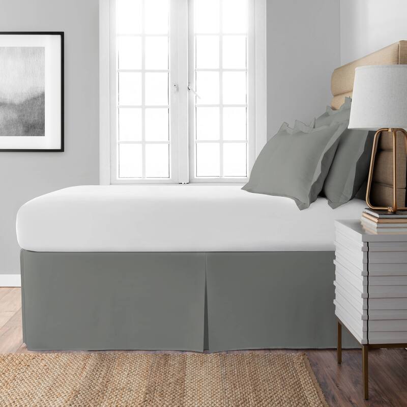 Porch & Den Coquille Silver 21-inch Drop Length Twin-size Bed Skirt