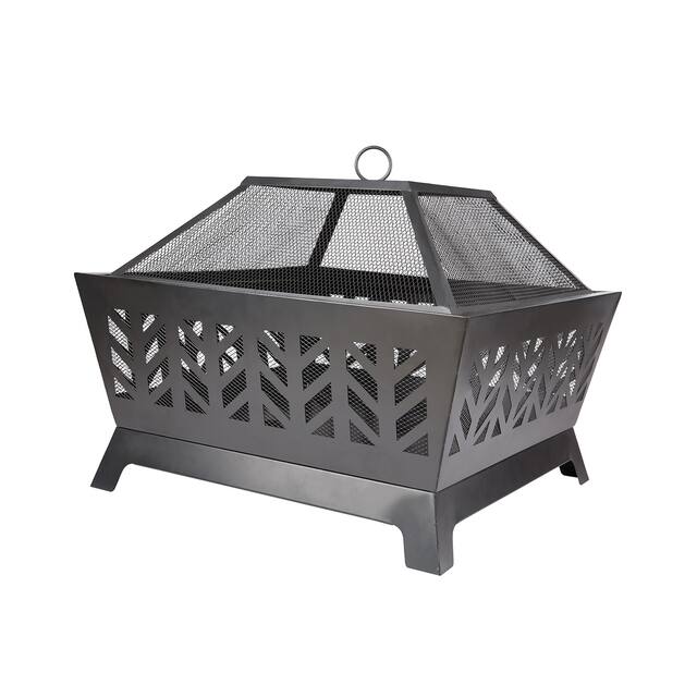 Black Iron Fire Pit Outdoor