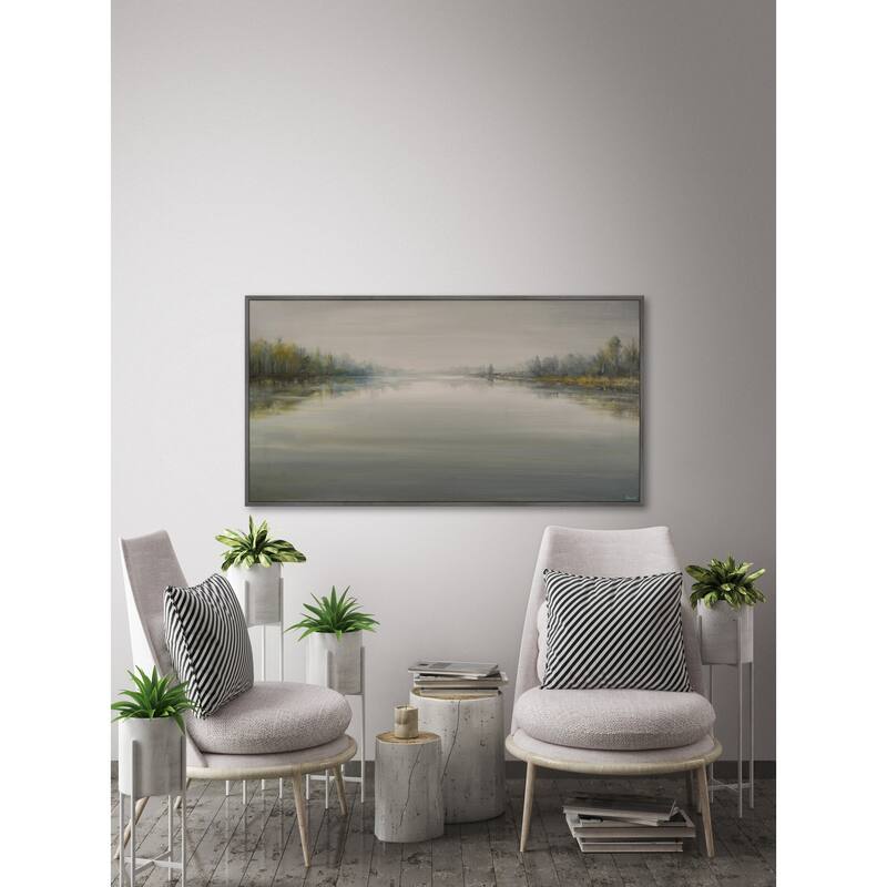 Placid and Tranquil Floater Framed Print on Canvas