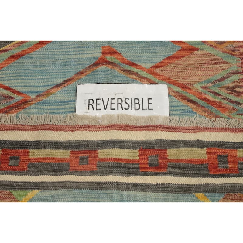 Hand Woven Southwestern Wool Multi-Colored Geometric Area Rug - 5' 11'' X 4' 2''
