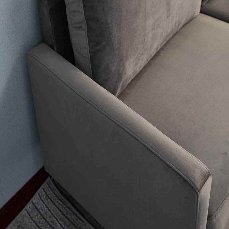 Luxury Sofa, Plush Microfiber, High-Density Foam Comfort
