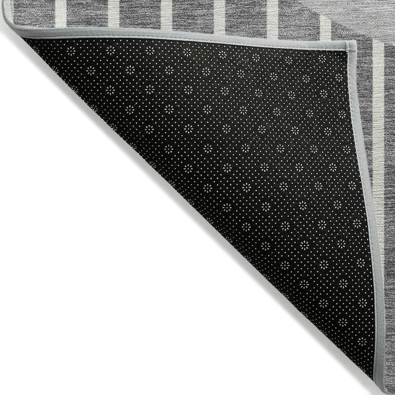 Machine Washable Indoor/ Outdoor Modern Sunrise Chantille Rug