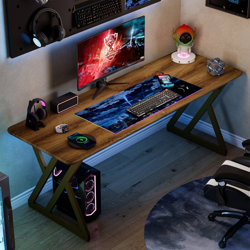 78.7-Inch Extra Long Computer Desk, Sturdy Wooden Office Desk, 2-Person Work Table Workstation for Home Office