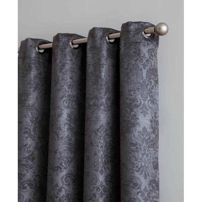 Gracewood Hollow Plakalo Embossed Thermal-weaved Blackout Grommet Drapery Curtains