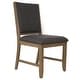 preview thumbnail 3 of 9, Saunders Desert Brown Upholstered Solid Wood Dining Chairs (Set of 2) - 24" L x 20" W x 36.5" H