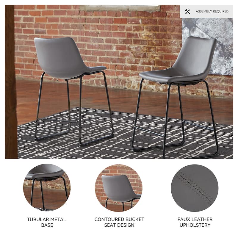 Signature Design by Ashley Centiar Counter Height Bar Stool (Set of 2)