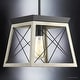 preview thumbnail 3 of 5, Luxury Industrial Chic Pendant Light, 9"H x 10"W, with Modern Farmhouse Style, Charcoal Finish by Urban Ambiance