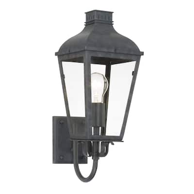 Dumont Outdoor 1 Light Graphite Wall Mount - 6.75'' W x 17.5'' H x 9'' D - 6.75'' W x 17.5'' H x 9'' D