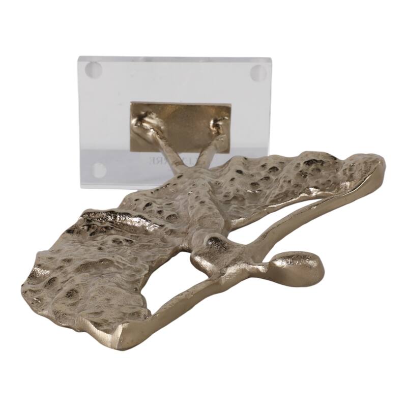 Metal Sculpture Dancer Figurine Modern Stylish Home Decor - 18" Gold - 10.5" x 5" x 17.75"