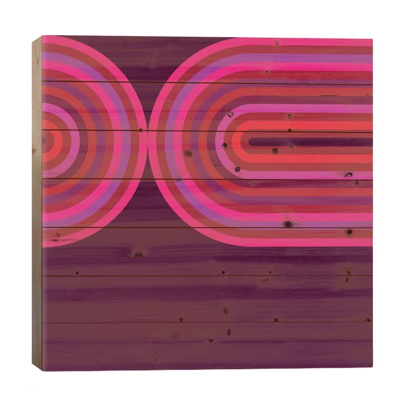 Flow Hot III Print On Wood by Greg Mably - Multi-Color - 26x26x1.5