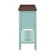 preview thumbnail 6 of 9, Vintage Blue Buffet Sideboard Console Table with Bottom Shelf