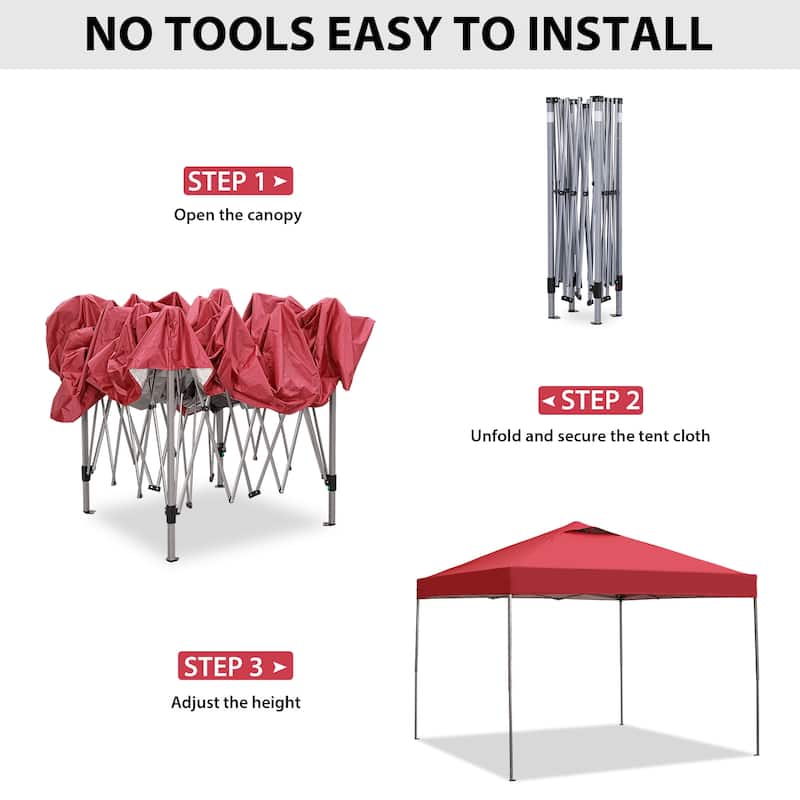 Ainfox 10 x 10 ft Pop-Up Party Canopy Tent Gazebo