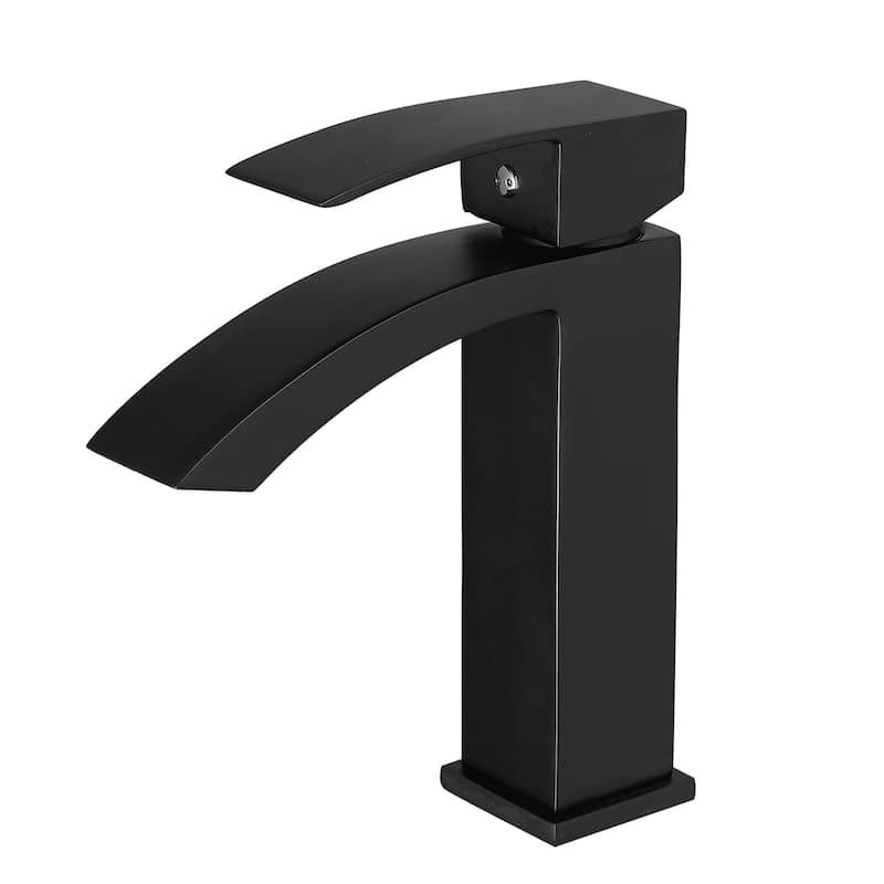 Waterfall Bathroom Faucet Single Handle Bathroon Sink Faucets One Hole Modern Basin Vanity Mixer Taps With Valve