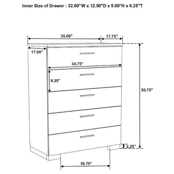 dimension image slide 0 of 52, Felicity Glossy White Bedroom Set with LED Lighting